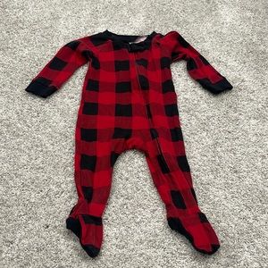 Plaid onesie sleepwear